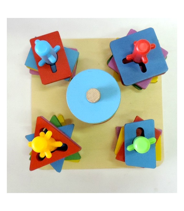 Деревянные игрушки Геометрический Сортер на 5 частей EF4-3