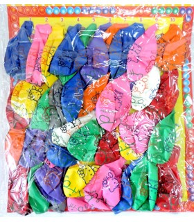 Надувні кульки на аркуші 40 шт Hello Kitty 10"/25 см EF26-14