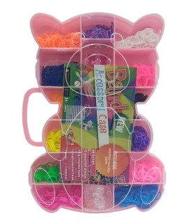 Набори гумок для плетіння браслетів у валізі 13 кольорів+