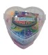 Резинки для плетіння браслетів у валізі Серце 20 кольорів+