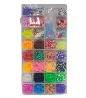 Набір резинок для плетіння браслетів у валізі 29 кольорів + P1-2