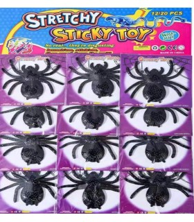 Дитячі іграшки приколи лизун чорний павук на аркуші SK29-6
