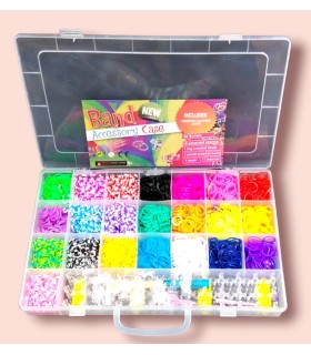 Детские наборы резинок для плетения браслетов в чемодане 22