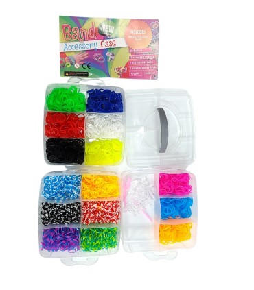 Гумки для плетіння браслетів у валізі 15 кольорів + В12-2