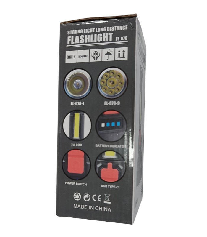 Тактические фонарики FL-078-1 OSL+COB C15-22 купить оптом
