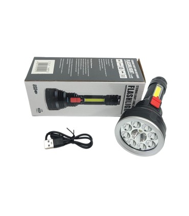Ручные фонари на 10 диодов FL-078-9 OSL+COB C15-21 купить оптом