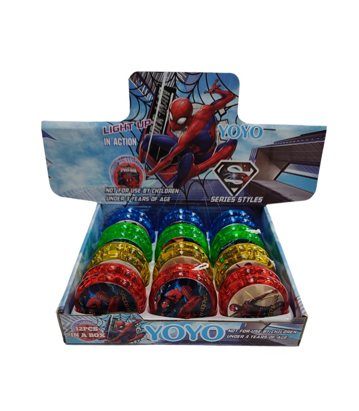 Светящийся йо-йо на нитке Spider Man N20-6 купить оптом Одесса