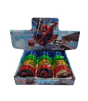 Светящийся йо-йо на нитке Spider Man N20-6 купить оптом Одесса