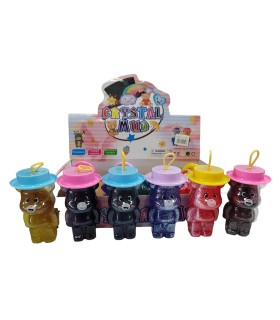 Детские игрушки жвачки для рук Мишка с глиттером N21-10 купить