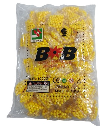Кулі патрони кульки жовті кулькові BOB 1000 г 6 мм L9-3