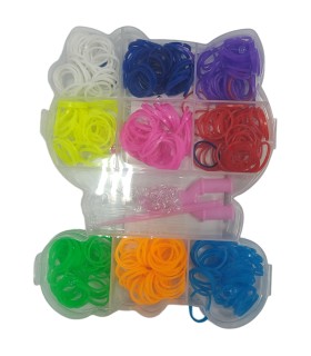 Набор резинок для плетения браслетов Hello Kitty 9 цветов C9-6