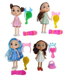 Набори ляльок Sparkle Girl зі скейтом та гребінцем X15-7 купити