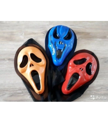 Маски Крик (Scream) цветная 4 вида B8-2 оптом, Souvenir , 0,35 $