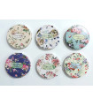 Жіночі кишенькові дзеркала круглі косметичні Flower Garden EF22-11