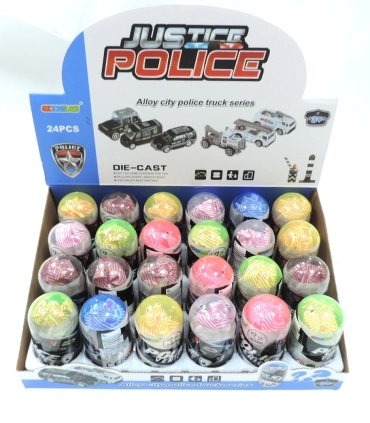 Металлические машинки в капсуле Полиция Police R70-6 оптом, Racing metal car , 0,95 $