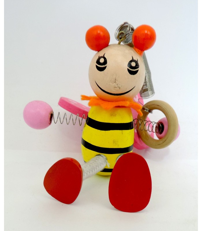 Игрушка деревянная Пчела на пружине купить оптом