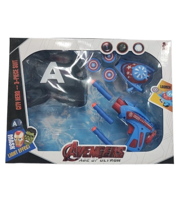 Набір бластера та маски Капітан Америка Captain America 804-806 оптом, Marvel , 5,00 $