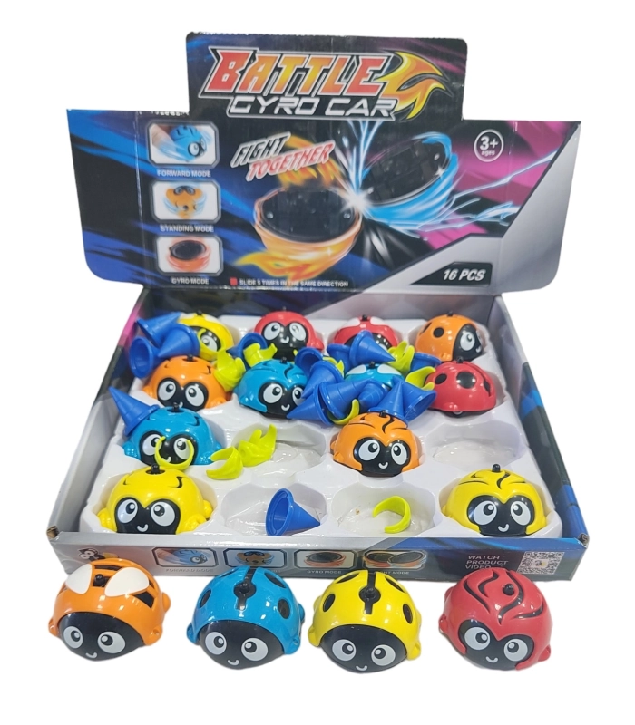 Інерційні машинки Battle Gyro Car 16 шт BB004S