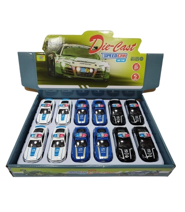 Металлические машинки в коробке Полиция Police X14-22 оптом, Racing metal car , 1,70 $