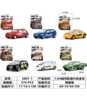 Железные машинки на блистере Model Car X14-4 оптом, Racing metal car , 1,00 $