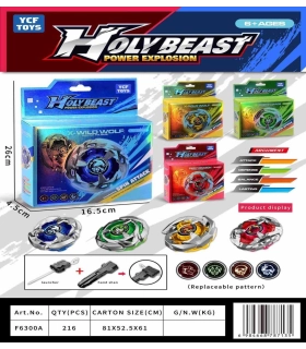 Beyblade с ручкой X-Mighty Mage, X-Faire Dragon, X-Wild Wolf Blue, X-Wild Wolf Green P2-6 оптом, Beyblade , 3,50 $