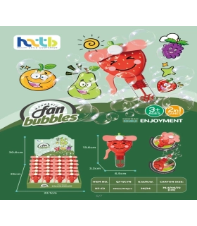 Ручные вентиляторы Томат с мыльными пузырями SK25-5 оптом, Китайские игрушки оптом , 0,58 $