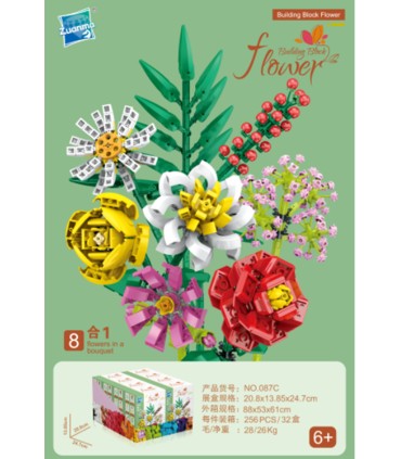 Конструктори Квіти Zuanma Flowers Building Block 087 SK53-1 оптом, Китайські іграшки оптом , 1,65 $