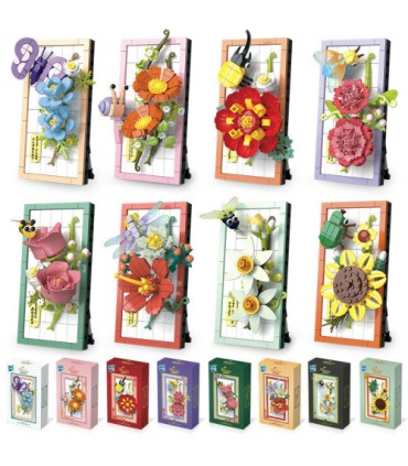 Конструкторы Цветы в рамке Zuanma Flowers 115 SK53-4 оптом, Китайские игрушки оптом , 1,53 $