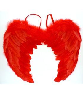 Крылья ангела перьевые Красные 40 см CK2-6 купить оптом