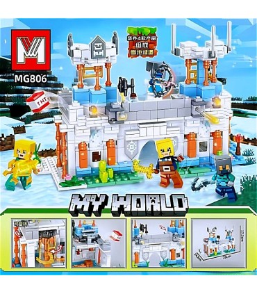 Конструктори МайнКрафт Minecraft My World Сніжний замок 180+ PCS MG806 оптом, Minecraft , 3,00 $