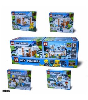 Конструктори МайнКрафт Minecraft My World Сніжний замок 180+ PCS MG806 оптом, Minecraft , 0,00 $