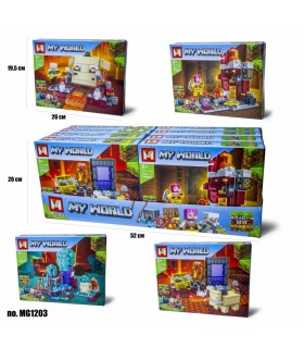 Конструктори МайнКрафт Minecraft My Word 170+ PCS MG1203 Вогняна кузня оптом, Minecraft , 3,00 $