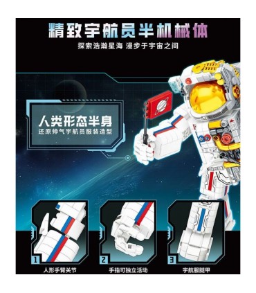 Конструктор Робот астронавт Космонавт Outer Space Astronauts 1038 PCS LEIBAO 8015 SK48-21 оптом, Китайские игрушки оптом , 12...