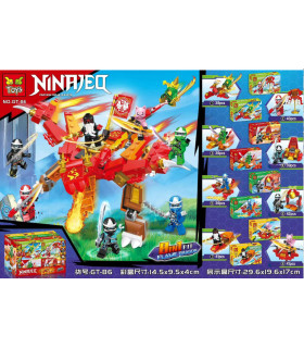 Конструктори НіндзяГо Вогняний Дракон 8in1 Ninja Go Flame Dragon GT-86 AA17-11