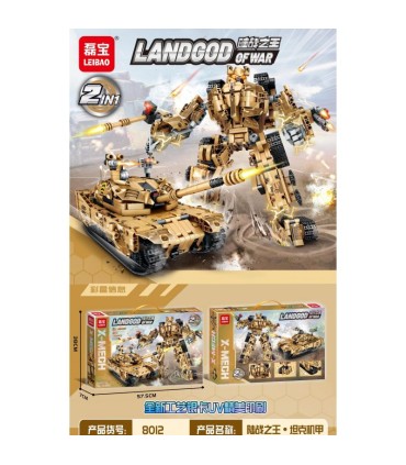 Конструктор 2 in 1 Робот Танк Landgod of War 1326PCS Leibao 8012 SK48-17 оптом, Китайські іграшки оптом , 16,50 $