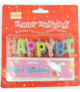 Свечи для торта Happy Birthday купить оптом