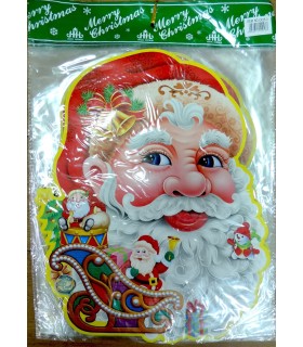 Наклейки новогодние Дед мороз борода CK25-3 купить оптом
