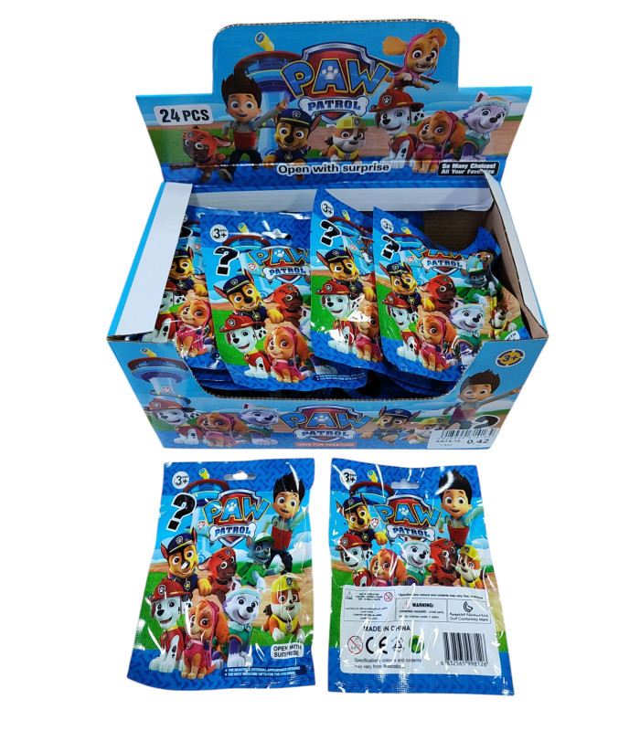 Фигурки Щенячий патруль и 3 карточки PAW Patrol в пакетиках AA14-16