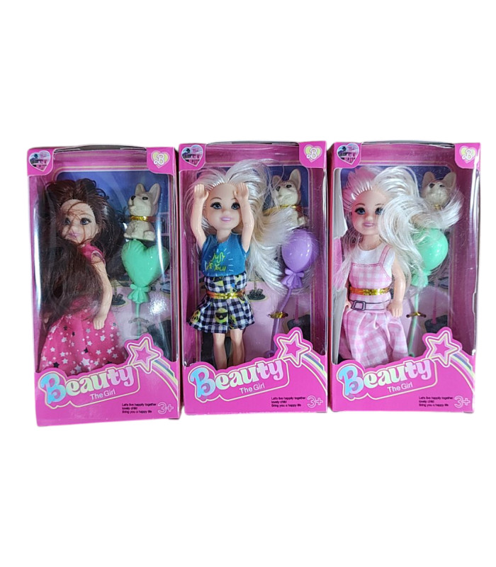 Дитячі ляльки Beauty Barbie з вихованцем та повітряною кулькою P11-2 оптом, Китайские игрушки оптом , 1,00 $