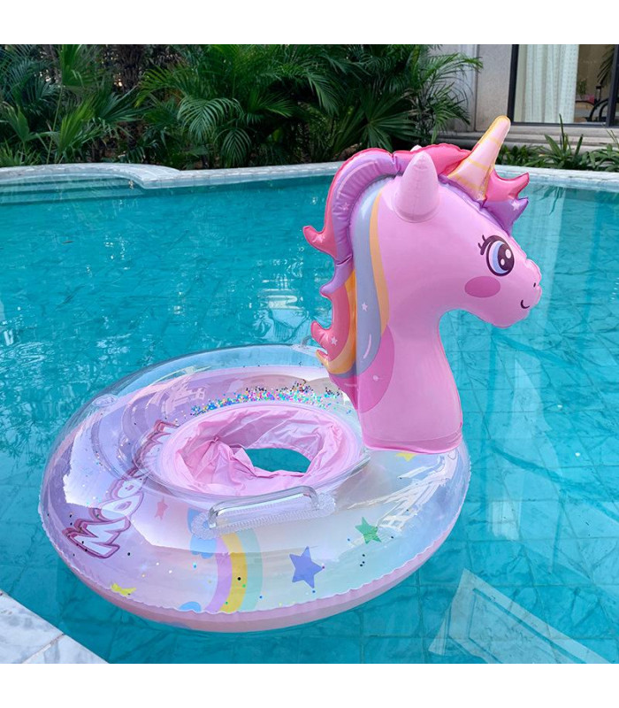 Дитяче плавальне коло плот з блискітками 70 см Казковий єдиноріг AA16-43 оптом, Китайские надувные круги , 3,20 $