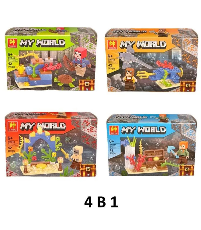Конструктори МайнКрафт Minecraft 4in1 My Word Галактична будівля SH041A AA17-4