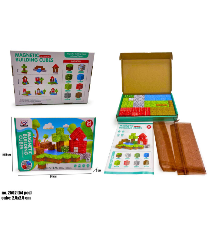 Магнитный конструктор Майнкрафт Minecraft Magnetic Building Blocks 54 PCS AA15-30 оптом, Minecraft , 11,20 $