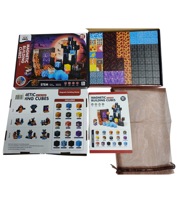 Магнитные конструкторы Майнкрафт Minecraft Magnetic Building Blocks 80 PCS AA15-32 оптом, Minecraft , 16,50 $