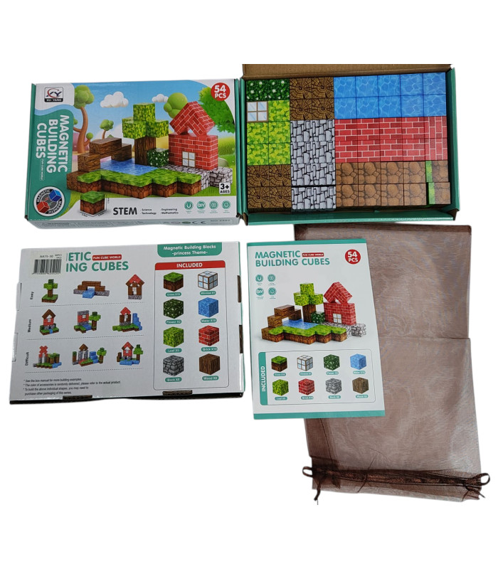 Магнитный конструктор Майнкрафт Minecraft Magnetic Building Blocks 54 PCS AA15-30 оптом, Minecraft , 11,20 $
