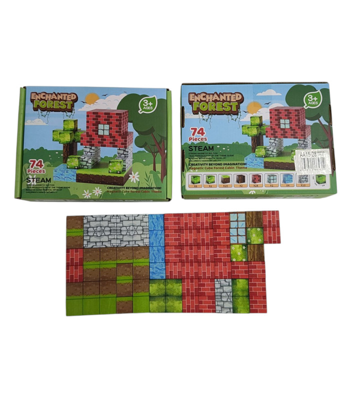 Магнитный конструктор Майнкрафт Minecraft Magnetic Building Blocks 72 PCS Enchanted Forest AA15-28 оптом, Minecraft , 14,50 $