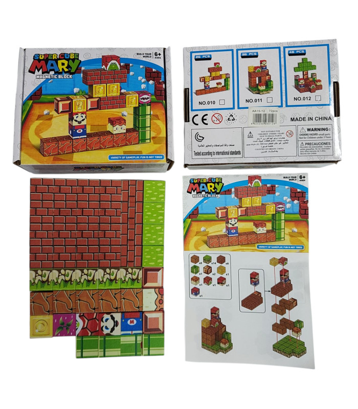 Магнитный конструктор Super Mary Magnetic Building Blocks 46 PCS AA15-12 оптом, Minecraft , 11,50 $