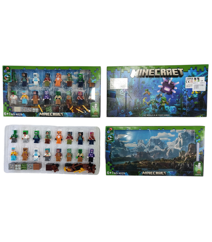 Магнитные фигурки Майнкрафт на блистере фигурки и оружия 16 Minecraft AA27-2 оптом, Minecraft , 7,50 $