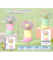 Акумуляторний вентилятор Mini Fan з підставкою для смартфона Квітка AA26-4