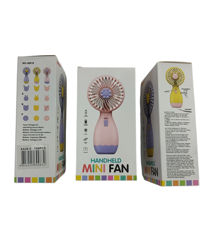 Аккумуляторный вентилятор Mini Fan Медведь AA26-5