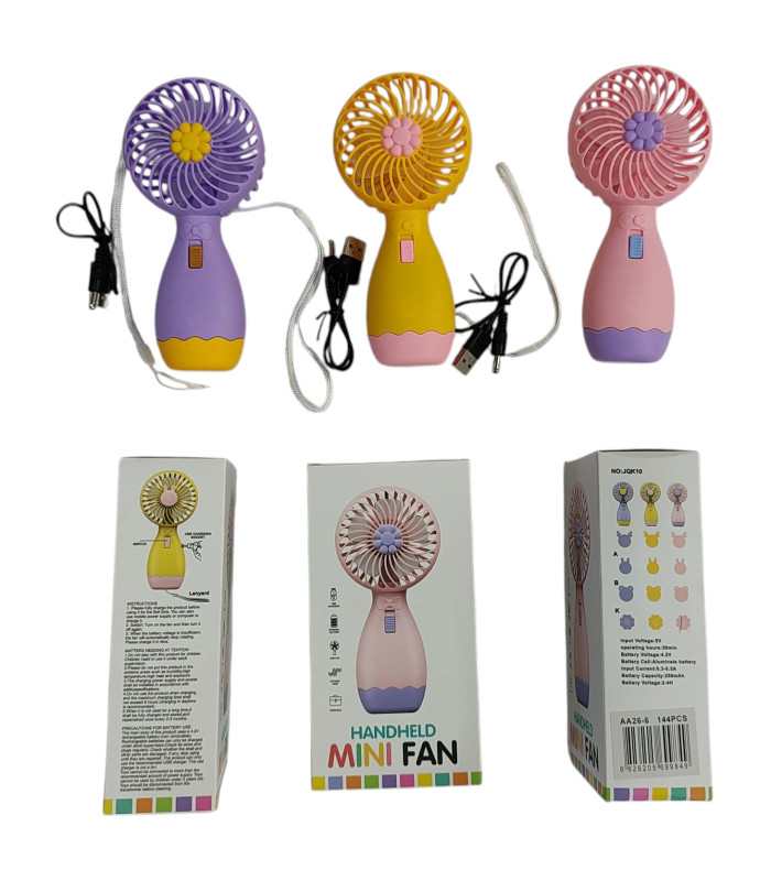 Аккумуляторный вентилятор Mini Fan Цветок AA26-6